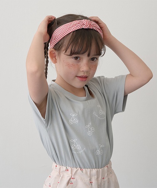 Lycee mine(リセマイン)の「【型崩れしないやわらかコットン】選べる10パターンオリジナルプリントTシャツ(Tシャツ/カットソー・キッズ・ピンク/モカ/チャコール/イエロー/ミント/ベージュ系/パープル/ブルーグレー/アイボリー/ライトブルー・110cm/120cm/130cm/140cm/150cm/100cm)」の7枚目の写真