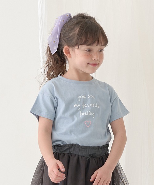 Lycee mine(リセマイン)の「【型崩れしないやわらかコットン】選べる10パターンオリジナルプリントTシャツ(Tシャツ/カットソー・キッズ・ピンク/モカ/チャコール/イエロー/ミント/ベージュ系/パープル/ブルーグレー/アイボリー/ライトブルー・110cm/120cm/130cm/140cm/150cm/100cm)」の2枚目の写真