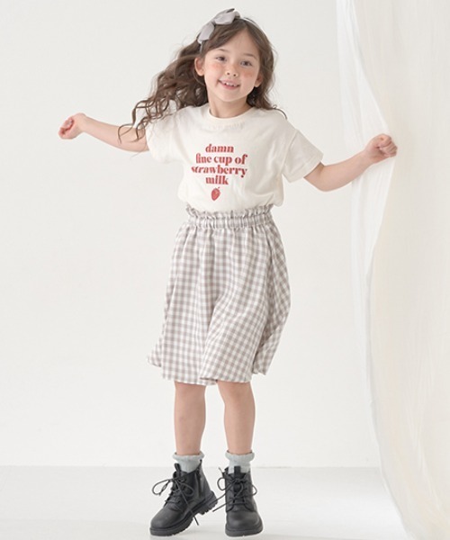 Lycee mine(リセマイン)の「【型崩れしないやわらかコットン】選べる10パターンオリジナルプリントTシャツ(Tシャツ/カットソー・キッズ・ピンク/モカ/チャコール/イエロー/ミント/ベージュ系/パープル/ブルーグレー/アイボリー/ライトブルー・110cm/120cm/130cm/140cm/150cm/100cm)」の21枚目の写真