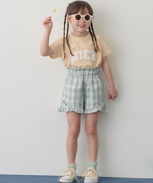 Lycee mine(リセマイン)の「【型崩れしないやわらかコットン】選べる10パターンオリジナルプリントTシャツ(Tシャツ/カットソー・キッズ・ピンク/モカ/チャコール/イエロー/ミント/ベージュ系/パープル/ブルーグレー/アイボリー/ライトブルー・110cm/120cm/130cm/140cm/150cm/100cm)」の17枚目の写真