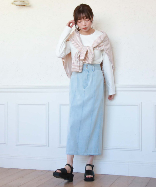 archives（アルシーヴ）の「ロングタイトデニムスカート（デニムスカート・レディース・ブルー/ブラック/サックスブルー・SMALL/MEDIUM）」の18枚目の写真