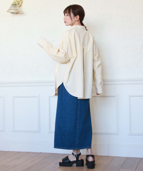 archives（アルシーヴ）の「ロングタイトデニムスカート（デニムスカート・レディース・ブルー/ブラック/サックスブルー・SMALL/MEDIUM）」の8枚目の写真