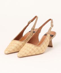 【ANGEL ALARCON】ポインテッドトウラフィアバックバンド(D31303)