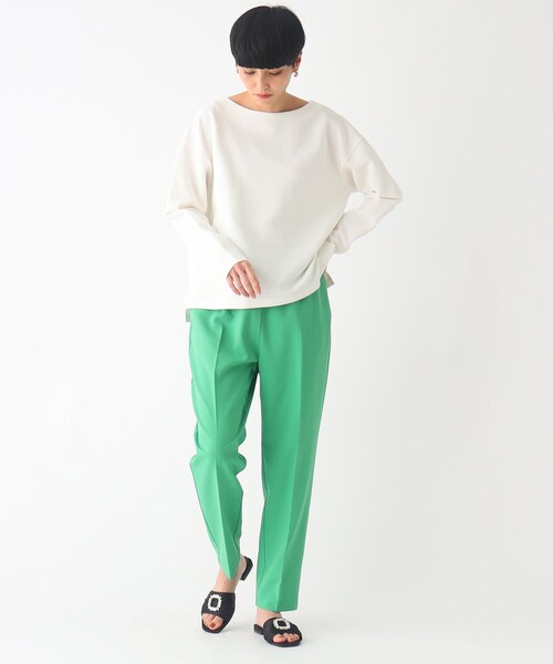 OPAQUE.CLIP(オペークドットクリップ)の「◆サテンビジューフラットミュール(サンダル・レディース・ブラック/グリーン・03/02)」の9枚目の写真