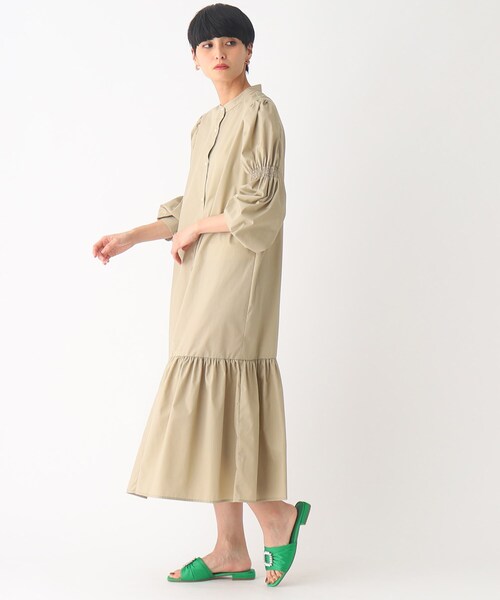 OPAQUE.CLIP(オペークドットクリップ)の「◆サテンビジューフラットミュール(サンダル・レディース・ブラック/グリーン・03/02)」の4枚目の写真