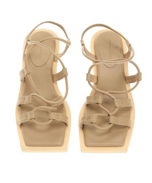 LAGUNAMOON（ラグナムーン）の「ラウンドフォルムヒールコードサンダル（サンダル・レディース・ベージュ/ブラウン・S/M）」の6枚目の写真