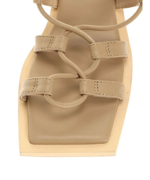LAGUNAMOON（ラグナムーン）の「ラウンドフォルムヒールコードサンダル（サンダル・レディース・ベージュ/ブラウン・S/M）」の9枚目の写真