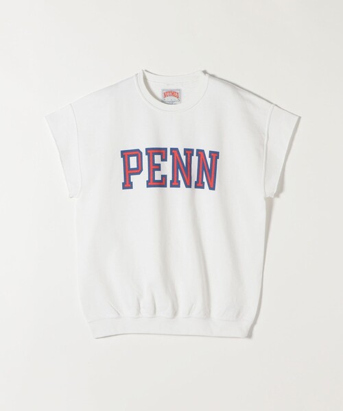 NutmegMills(ナツメグミルズ)の「NUTMEG MILLS:〈洗濯機可能〉PENN スクエア マッスル スウェット TEE(Tシャツ/カットソー・レディース・グレー/ホワイト・ONE SIZE)」の1枚目の写真