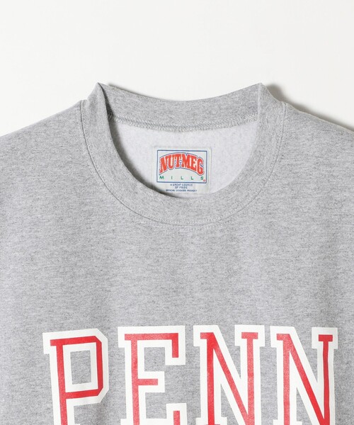 NutmegMills(ナツメグミルズ)の「NUTMEG MILLS:〈洗濯機可能〉PENN スクエア マッスル スウェット TEE(Tシャツ/カットソー・レディース・グレー/ホワイト・ONE SIZE)」の4枚目の写真