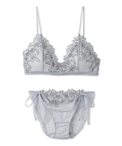 gelato pique(ジェラートピケ)の「【ミュシャ】リリー柄ブラ&ショーツセット(ブラ&ショーツ・レディース・ブルー・FREE)」の3枚目の写真