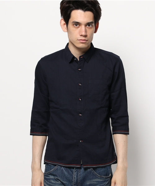 OUTLET（アウトレット）の「【Ciaopanic】ピケチェーンSTシャツ7S（シャツ/ブラウス・メンズ・ネイビー/ホワイト・MEDIUM）」の10枚目の写真