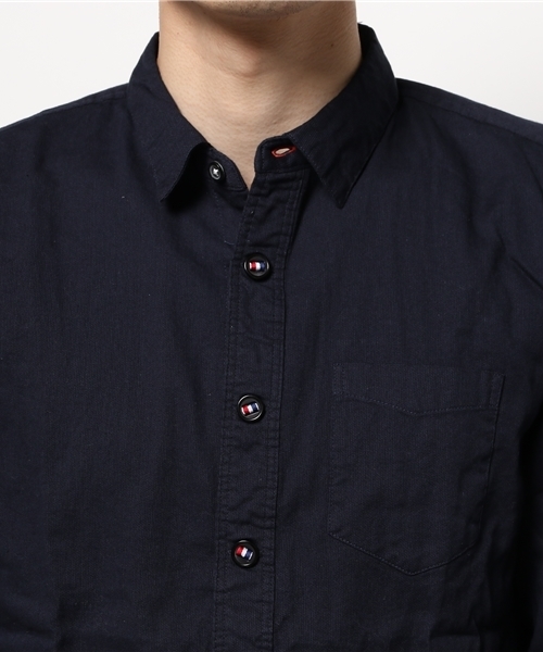 OUTLET（アウトレット）の「【Ciaopanic】ピケチェーンSTシャツ7S（シャツ/ブラウス・メンズ・ネイビー/ホワイト・MEDIUM）」の5枚目の写真