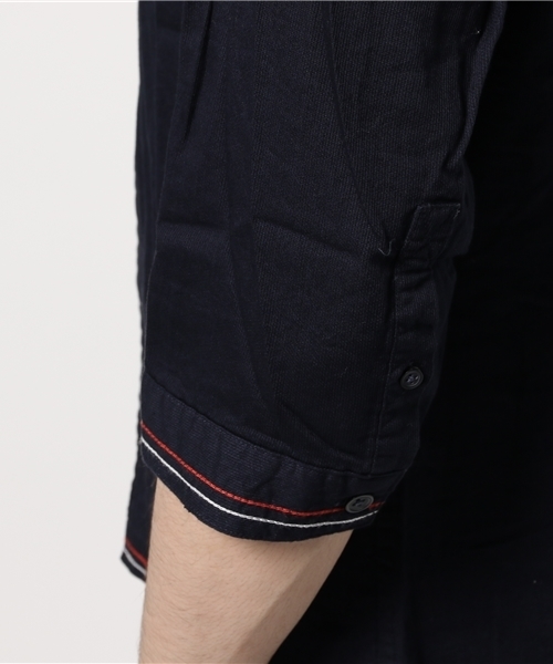 OUTLET（アウトレット）の「【Ciaopanic】ピケチェーンSTシャツ7S（シャツ/ブラウス・メンズ・ネイビー/ホワイト・MEDIUM）」の6枚目の写真