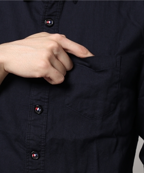 OUTLET（アウトレット）の「【Ciaopanic】ピケチェーンSTシャツ7S（シャツ/ブラウス・メンズ・ネイビー/ホワイト・MEDIUM）」の7枚目の写真