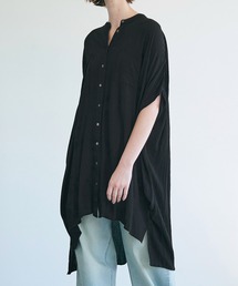 楊柳プリーツロングシャツ