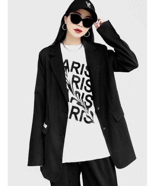 LVEU.（ラブユ.）の「【LVEU.】PARISオーバーTシャツ(Aiselect) / トップス Tシャツ 半袖 オーバー プリント グラフィック ブラック ホワイト（Tシャツ/カットソー・レディース・ホワイト/ブラック・FREE）」の18枚目の写真