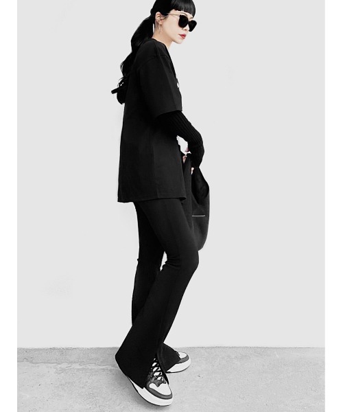 LVEU.（ラブユ.）の「【LVEU.】PARISオーバーTシャツ(Aiselect) / トップス Tシャツ 半袖 オーバー プリント グラフィック ブラック ホワイト（Tシャツ/カットソー・レディース・ホワイト/ブラック・FREE）」の9枚目の写真