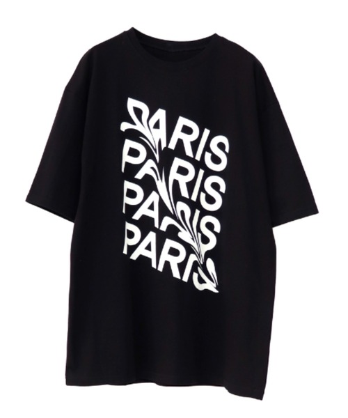 LVEU.（ラブユ.）の「【LVEU.】PARISオーバーTシャツ(Aiselect) / トップス Tシャツ 半袖 オーバー プリント グラフィック ブラック ホワイト（Tシャツ/カットソー・レディース・ホワイト/ブラック・FREE）」の11枚目の写真