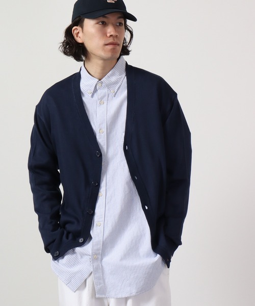 FUNALIVE（ファンアライブ）の「セミルーズシルエットカーディガン（カーディガン/ボレロ・メンズ・レッド/ネイビー/ベージュ/グレー/ブラック/チャコール/グリーン・L/XL/M）」の6枚目の写真