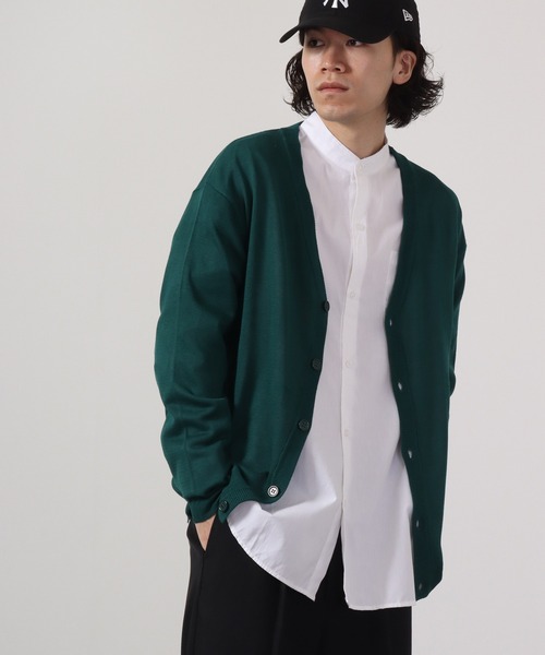 FUNALIVE（ファンアライブ）の「セミルーズシルエットカーディガン（カーディガン/ボレロ・メンズ・レッド/ネイビー/ベージュ/グレー/ブラック/チャコール/グリーン・L/XL/M）」の5枚目の写真
