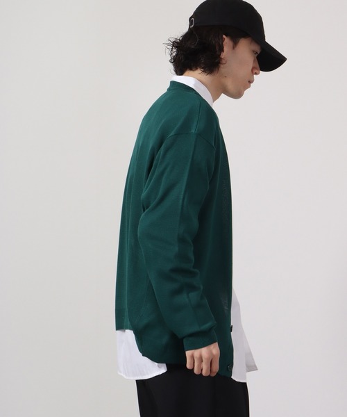 FUNALIVE（ファンアライブ）の「セミルーズシルエットカーディガン（カーディガン/ボレロ・メンズ・レッド/ネイビー/ベージュ/グレー/ブラック/チャコール/グリーン・L/XL/M）」の18枚目の写真