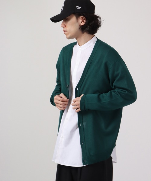 FUNALIVE（ファンアライブ）の「セミルーズシルエットカーディガン（カーディガン/ボレロ・メンズ・レッド/ネイビー/ベージュ/グレー/ブラック/チャコール/グリーン・L/XL/M）」の16枚目の写真