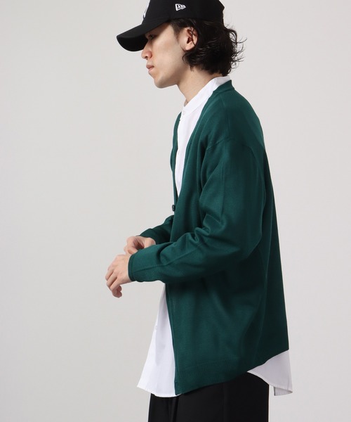 FUNALIVE（ファンアライブ）の「セミルーズシルエットカーディガン（カーディガン/ボレロ・メンズ・レッド/ネイビー/ベージュ/グレー/ブラック/チャコール/グリーン・L/XL/M）」の17枚目の写真