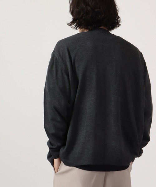 FUNALIVE（ファンアライブ）の「セミルーズシルエットカーディガン（カーディガン/ボレロ・メンズ・レッド/ネイビー/ベージュ/グレー/ブラック/チャコール/グリーン・L/XL/M）」の12枚目の写真