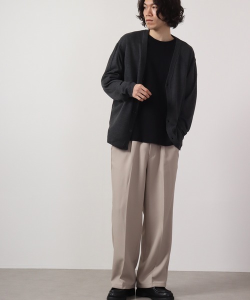 FUNALIVE（ファンアライブ）の「セミルーズシルエットカーディガン（カーディガン/ボレロ・メンズ・レッド/ネイビー/ベージュ/グレー/ブラック/チャコール/グリーン・L/XL/M）」の13枚目の写真