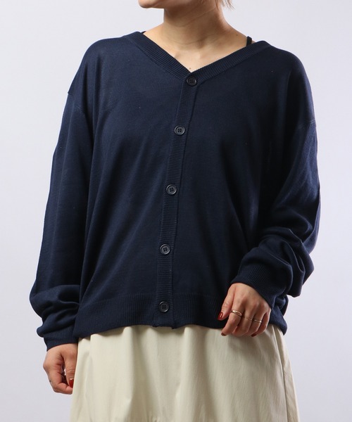 FUNALIVE（ファンアライブ）の「セミルーズシルエットカーディガン（カーディガン/ボレロ・メンズ・レッド/ネイビー/ベージュ/グレー/ブラック/チャコール/グリーン・L/XL/M）」の21枚目の写真