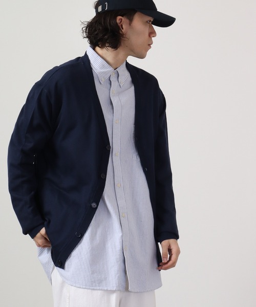 FUNALIVE（ファンアライブ）の「セミルーズシルエットカーディガン（カーディガン/ボレロ・メンズ・レッド/ネイビー/ベージュ/グレー/ブラック/チャコール/グリーン・L/XL/M）」の22枚目の写真