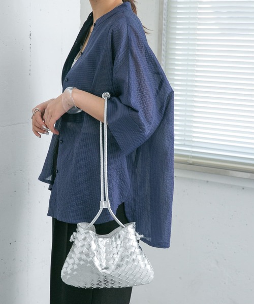 KBF(ケイビーエフ)の「2WAYメッシュポーチBAG(ショルダーバッグ・レディース・シルバー/ゴールド・ONE)」の12枚目の写真