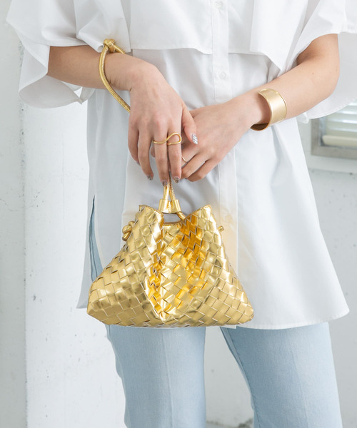 KBF(ケイビーエフ)の「2WAYメッシュポーチBAG(ショルダーバッグ・レディース・シルバー/ゴールド・ONE)」の16枚目の写真