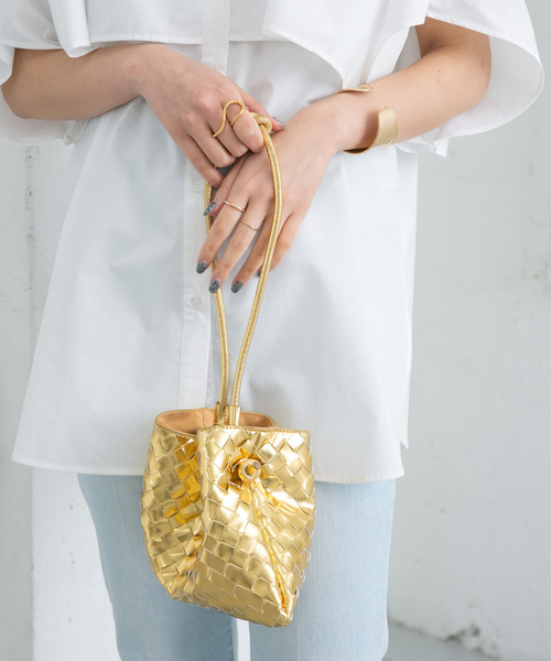 KBF(ケイビーエフ)の「2WAYメッシュポーチBAG(ショルダーバッグ・レディース・シルバー/ゴールド・ONE)」の15枚目の写真