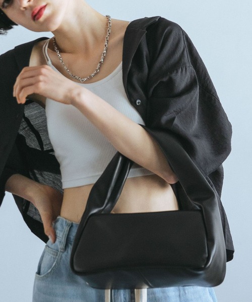 PAGEBOY（ページボーイ）の「トラペーズBAG（ハンドバッグ・レディース・ブラック/パープル/オフホワイト・FREE）」の3枚目の写真