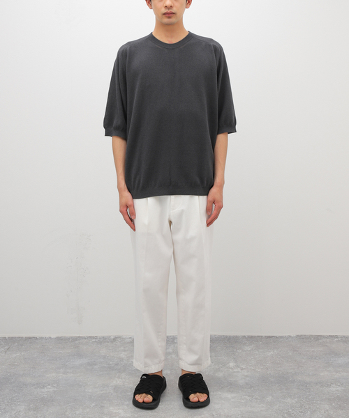 STILL BY HAND（スティルバイハンド）の「【STILL BY HAND / スティルバイハンド】ニット Tシャツ（ニット/セーター・メンズ・チャコールグレー/ネイビー・46/48）」の13枚目の写真
