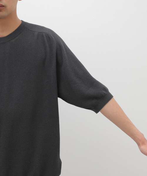 STILL BY HAND（スティルバイハンド）の「【STILL BY HAND / スティルバイハンド】ニット Tシャツ（ニット/セーター・メンズ・チャコールグレー/ネイビー・46/48）」の12枚目の写真