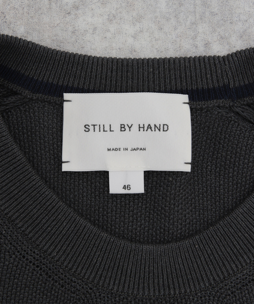 STILL BY HAND（スティルバイハンド）の「【STILL BY HAND / スティルバイハンド】ニット Tシャツ（ニット/セーター・メンズ・チャコールグレー/ネイビー・46/48）」の4枚目の写真