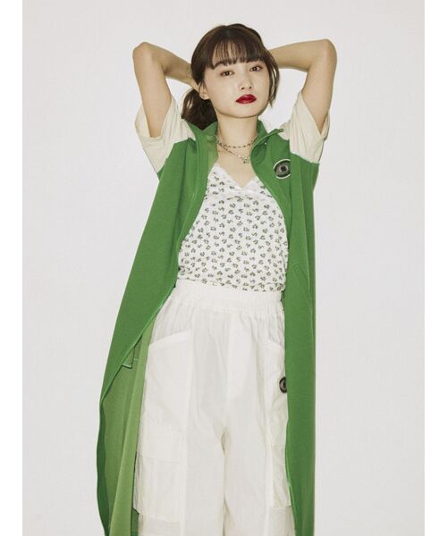 jouetie（ジュエティ）の「モーターバイカラー2WAYワンピース【WEB限定】（ワンピース・レディース・グリーン/ブラック・MEDIUM）」の6枚目の写真