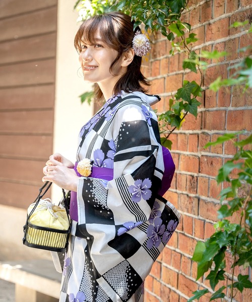 Honeys（ハニーズ）の「浴衣コサージュヘアクリップ（バレッタ/ヘアクリップ・レディース・サックスブルー/ピンク/パープル・FREE）」の14枚目の写真