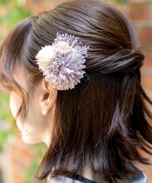 Honeys（ハニーズ）の「浴衣コサージュヘアクリップ（バレッタ/ヘアクリップ・レディース・サックスブルー/ピンク/パープル・FREE）」の17枚目の写真