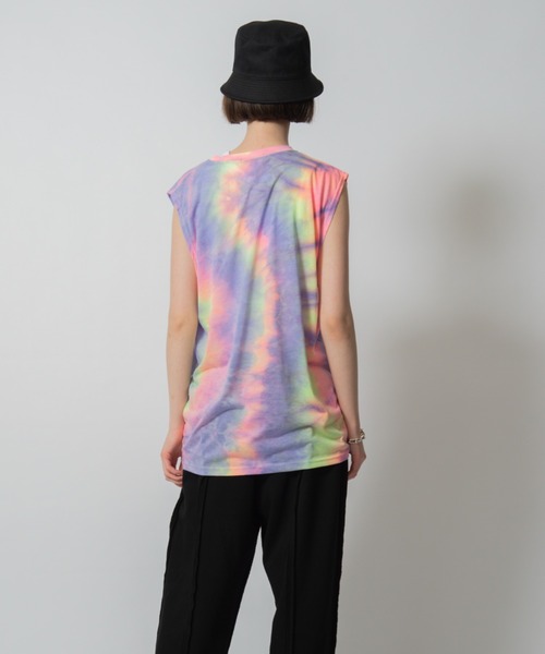 D.TT.K（ディティーティーケー）の「【ユニセックス】TIE DYE TANK TOP タイダイ タンクトップ ノースリーブ Tシャツ（Tシャツ/カットソー・メンズ・ブラック/オレンジ系/ライトブルー/パープル・FREE）」の14枚目の写真