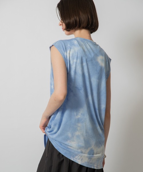 D.TT.K（ディティーティーケー）の「【ユニセックス】TIE DYE TANK TOP タイダイ タンクトップ ノースリーブ Tシャツ（Tシャツ/カットソー・メンズ・ブラック/オレンジ系/ライトブルー/パープル・FREE）」の8枚目の写真