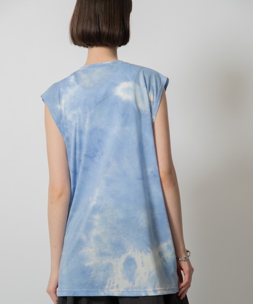 D.TT.K（ディティーティーケー）の「【ユニセックス】TIE DYE TANK TOP タイダイ タンクトップ ノースリーブ Tシャツ（Tシャツ/カットソー・メンズ・ブラック/オレンジ系/ライトブルー/パープル・FREE）」の9枚目の写真