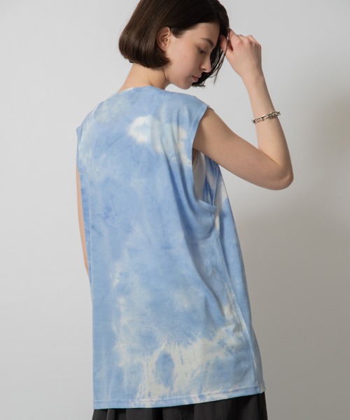 D.TT.K（ディティーティーケー）の「【ユニセックス】TIE DYE TANK TOP タイダイ タンクトップ ノースリーブ Tシャツ（Tシャツ/カットソー・メンズ・ブラック/オレンジ系/ライトブルー/パープル・FREE）」の10枚目の写真
