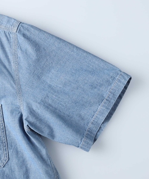 Salt&Pepper（ソルトアンドペッパー）の「【Salt&Pepper】半袖ワークシャツ（シャツ/ブラウス・メンズ・ライトインディゴブルー/ホワイト/ダークインディゴブルー・S/XL/M/L）」の6枚目の写真