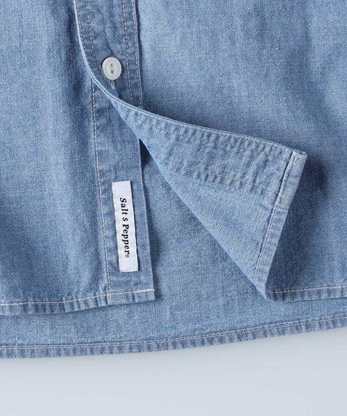 Salt&Pepper（ソルトアンドペッパー）の「【Salt&Pepper】半袖ワークシャツ（シャツ/ブラウス・メンズ・ライトインディゴブルー/ホワイト/ダークインディゴブルー・S/XL/M/L）」の9枚目の写真