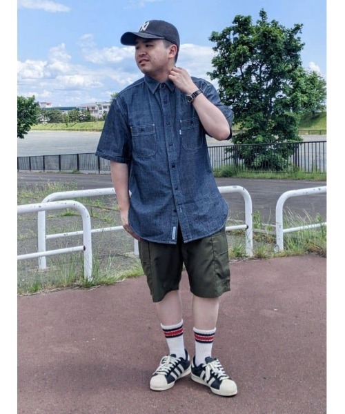 Salt&Pepper（ソルトアンドペッパー）の「【Salt&Pepper】半袖ワークシャツ（シャツ/ブラウス・メンズ・ライトインディゴブルー/ホワイト/ダークインディゴブルー・S/XL/M/L）」の13枚目の写真