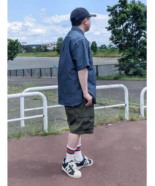 Salt&Pepper（ソルトアンドペッパー）の「【Salt&Pepper】半袖ワークシャツ（シャツ/ブラウス・メンズ・ライトインディゴブルー/ホワイト/ダークインディゴブルー・S/XL/M/L）」の12枚目の写真