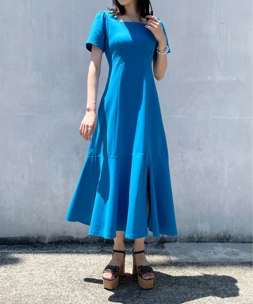 one way（ワンウェイ）の「バックオープンワンピース（ワンピース・レディース・ベージュ/ブラック/ブルー・FREE）」の7枚目の写真